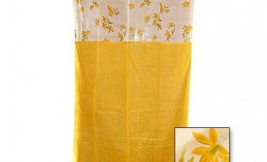 Curtain with printed floral combination
