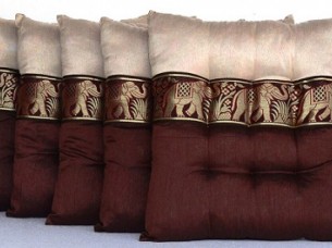 Shiny Silk Designer Jacquard Cushion
