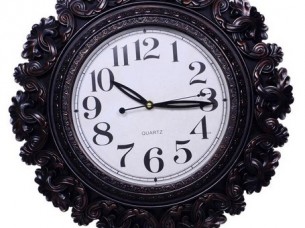 Purpledip Decorative Wall Clock European Extravagance ,Scultped in Poly-fibre with Fine Finish