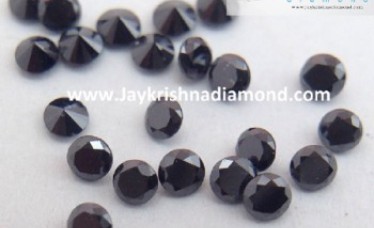 AAA Quality Natural Brilliant Cut Round Shape Black Loose Diamond