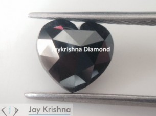 AAA Quality Natural Heart Shape Loose Jet Black Diamond