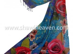 Digital Printed Scarves in floral pattern