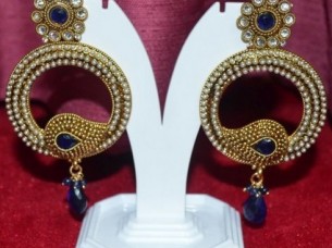 Rhinestone Earrings with Trendy Design Look