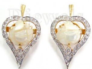 Diamond Gold Womens Earrings