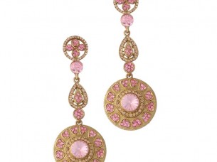 Pink Gold Plated Austrian Diamond Fashion Earrings