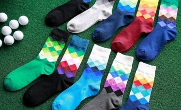 Gradient Color Stockings Casual Men Socks