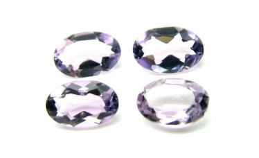 1.2Ct 4pc Lot 5X4mm Natural real Amethyst oval shape Gemstones