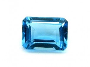 1.95Ct Natural Swiss Blue TOPAZ Rectangle Cut VVSI Gemstone