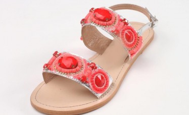 Red Color Girls Sandals