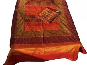 Indian Luxury Designer Ethnic Silk Bedspread