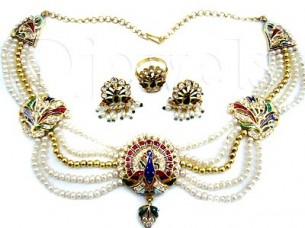 14k Diamond Necklace Set