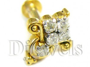 Gold Diamond Nose Pin Nose Studs
