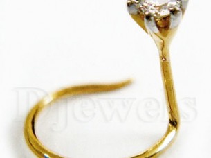 14k Gold Certified Diamond Nose Pin Jewelry