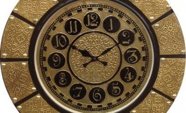 Purpledip Designer Antique Analog Wooden Wall Clock