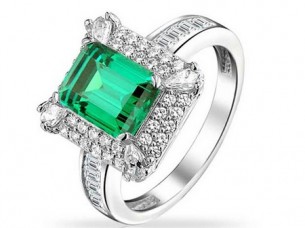 14k Gold Emerald Cocktail Ring