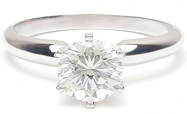 0.50Ct Diamond Engagement Ring in 14k White Gold