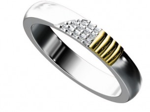 14 k gold Diamond Mens Engagement Ring