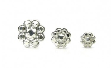 3pc Set Floral Design Sterling Silver Body Piercing Nose /stud Pin