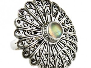 Awesum Fabolous Flower Designs Labradorite 925 Sterling Silver Handmade Gemstone Ring