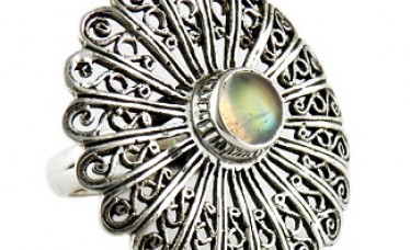Awesum Fabolous Flower Designs Labradorite 925 Sterling Silver Handmade Gemstone Ring