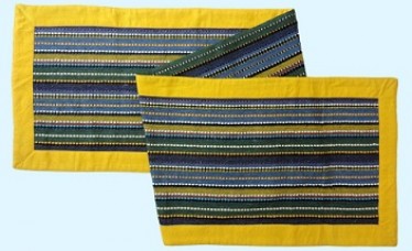 Table Runner with Yellow Border