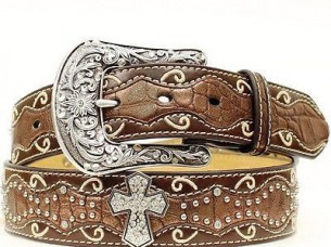 Stylish Quality Leather Belt with Bling