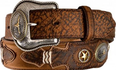 Amazing Unique Look carved western Leather Belt